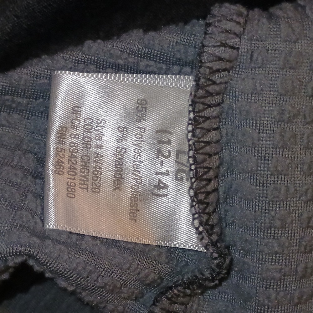 Avia Womens‎ Dark Gray Heathered Quarter Zip Long Sleeve Athletic Pullover Top L - Picture 8 of 12